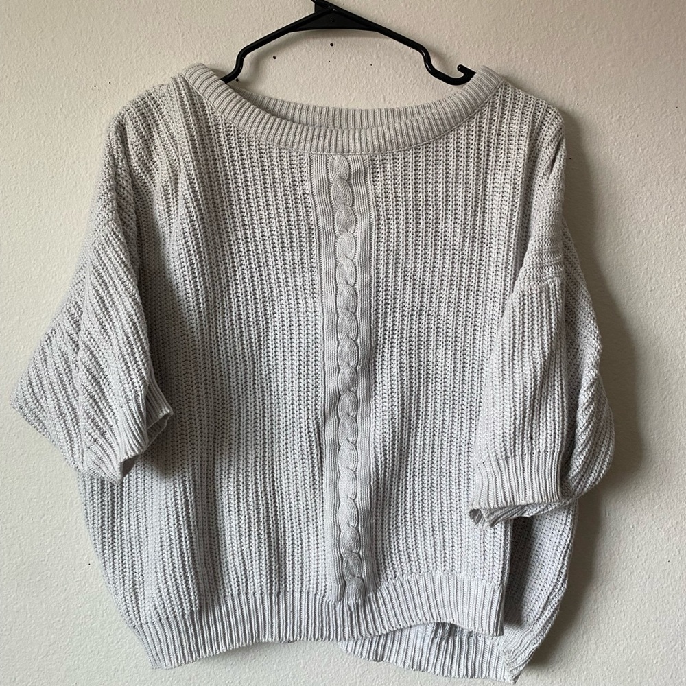 Knit Short Sleeve Sweater